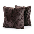 Madison Park Zuri Faux Fur Throw Pillows for Couch Bed, 20x20, Chocolate by Vanessa Jane