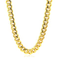14k Yellow Gold Polished Miami Cuban Chain Necklace by Bids.com