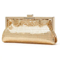 INC International Concepts I.N.C. Khyler Mesh Frame Clutch Gold by Vanessa Jane
