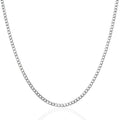 2.6mm 14k White Gold Solid Curb Chain by Bids.com