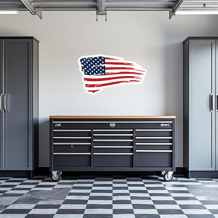 American Flag Garage Wall Decal by Armed American Supply