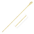 14k Yellow Gold Diamond Cut Bead Chain 1.0mm by Bids.com