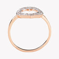 Diamond Open Heart 10k Rose Gold Ring by Fine Color Jewels