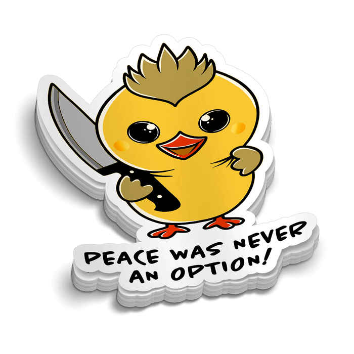 Peace Was Never An Option Hard Hat Decal by Armed American Supply