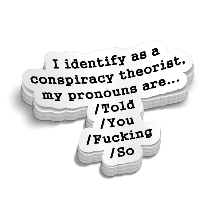 Conspiracy Theorist Hard Hat Decal by Armed American Supply