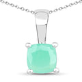 1.80 Carat Genuine Emerald, Glass Filled Ruby & Glass Filled Sapphire .925 Sterling Silver Pendant by Bids.com
