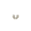14k White Gold Ball Earrings with Faceted Texture by Bids.com