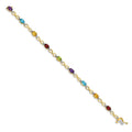 Genuine Rainbow Diamond Infinity Bracelet 14k Gold by Fine Color Jewels