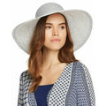 Aqua Two-Tone Packable Floppy Sun Hat by Vanessa Jane
