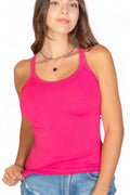 Solid Ribbed Knit Cami Racerback Tank Top {BT5484} by The House of Stylez