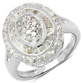 1.08 Carat Genuine White Diamond .925 Sterling Silver Ring by Bids.com
