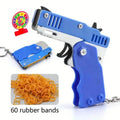 Foldable Metal Rubber Band Launcher Toy Keychain by DailySale