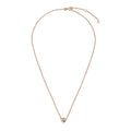 14k Rose Gold 17 inch Necklace with Round White Topaz by Bids.com