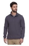 Benedict LS French Terry Mock Neck - Charcoal by Boutique 23