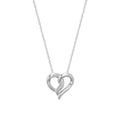 10k Gold Fancy Heart Diamond Necklace by Fine Color Jewels