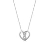 10k Gold Heart Infinity Diamond Necklace