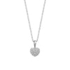 10k Gold Pave Diamond Heart Necklace