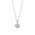10k Gold Pave Diamond Heart Necklace by Fine Color Jewels