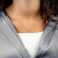 10k Gold Marquise Circle of Life Diamond Necklace by Fine Color Jewels