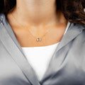 10k Gold Whirl Diamond Necklace by Fine Color Jewels