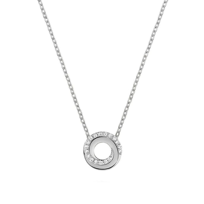 10k Gold Whirl Diamond Necklace by Fine Color Jewels