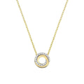 10k Gold Whirl Diamond Necklace by Fine Color Jewels