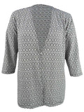 Kasper Womens Snap Front Jacket Plus Textured Cardigan Black 3X by Vanessa Jane