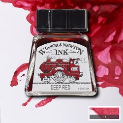 Winsor & Newton Drawing Ink---Deep Red by ShopSketchBox