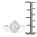 14K White Gold 0.64 Carat Genuine White Diamond Ring by Bids.com