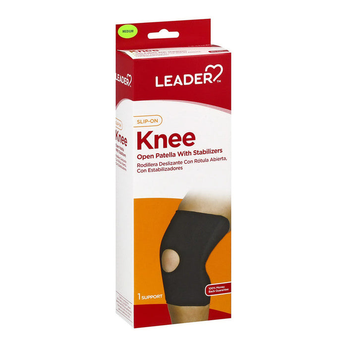 Leader(Tm)Knee Open Patella W/Stabilizers Slip On Black Small/Medium 1Ct by Pasteur Pharmacy