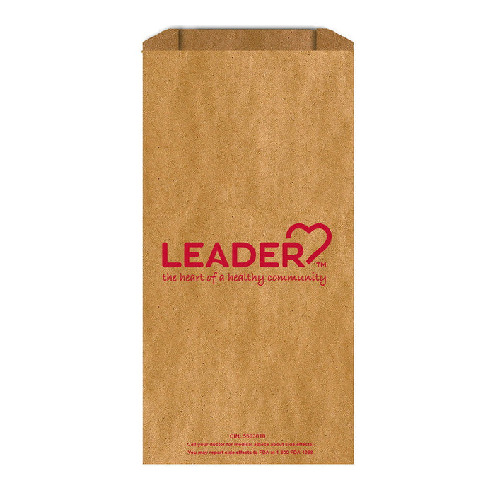 Leader Prescription Paper Bags, 5" x 2" x 10", White Pharmacy Bags - 2,000 Count Case by Pasteur Pharmacy