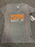 NHL Philadelphia Flyers Womens Poly V-Neck Tee, Small by Vanessa Jane