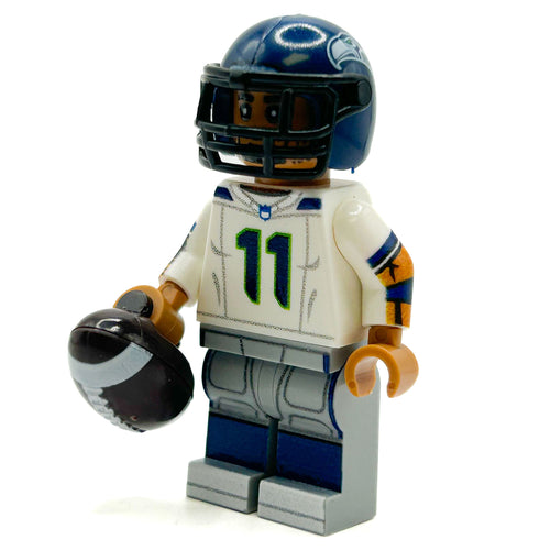 #11 WR Seattle Football Player Minifig by B3 Customs