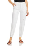 Aqua Womens Jogger Jeans in White | Size 25 by Vanessa Jane