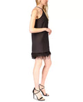 Michael Michael Kors Feather-Trim Halter Dress by Vanessa Jane