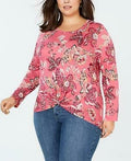 Style Co. Womens Twist-Front Pullover Blouse, Size 2X by Vanessa Jane