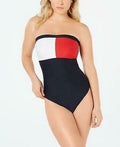 Tommy Hilfiger Logo Bandeau One-Piece Swimsuit, Size XS by Vanessa Jane