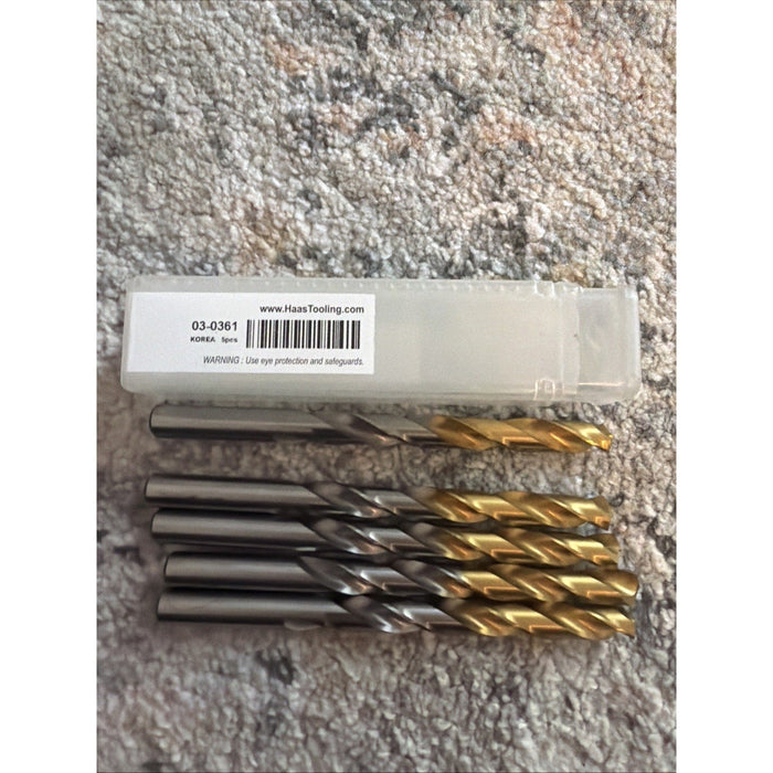 Haas Drill Bits 03-0361 TiN Coated Jobber Drills – Set of 5 by Price Is Right Miami