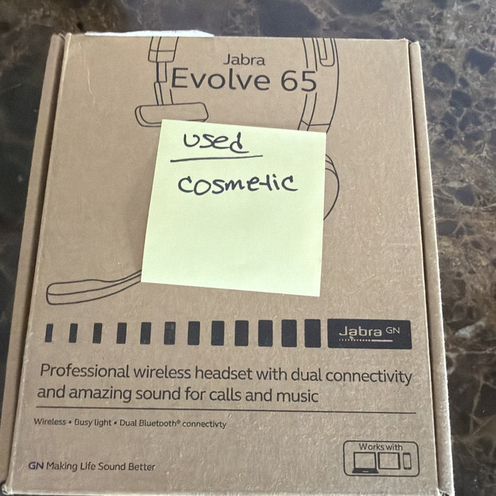 Jabra Evolve 65 SE Mono Wireless Headset with Bluetooth and Noise Cancelling Mic by Price Is Right Miami