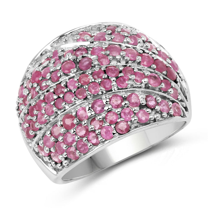 2.97 Carat Genuine Ruby .925 Sterling Silver Ring by Bids.com