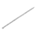 14K White Gold 5.0 Cttw Princess-Cut Diamond Rectangular Alternating Station 7" Tennis Bracelet (G-H Color, SI1-SI2 Clarity) by Bids.com