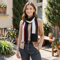 Calvin Klein Varsity-Stripe Lightweight Scarf One Size by Vanessa Jane