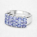 2.55 Carat Genuine Tanzanite .925 Sterling Silver Ring by Bids.com