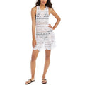 Miken Juniors Crochet Racerback Drop-Waist Dress Cover-Up, White, Size Small by Vanessa Jane