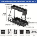 2-Piece Under Sink Organizer with Sliding Shelves – Multi-Purpose Storage Rack by DailySale