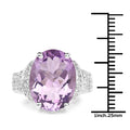 8.98 Carat Genuine Amethyst & White Topaz .925 Sterling Silver Ring by Bids.com