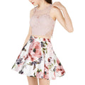 City Studios Juniors? Solid Top & Floral Skirt, Pink, Size 7 by Vanessa Jane