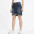 Inc Tulip-Hem Jean Skirt, Size 8 by Vanessa Jane