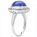 7.10 Carat Genuine Tanzanite .925 Sterling Silver Ring by Bids.com