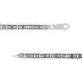 .925 Sterling Silver 1.0 Cttw Diamond Square Hybrid Link 7" Tennis Bracelet (I-J Color, I2-I3 Clarity) by Bids.com